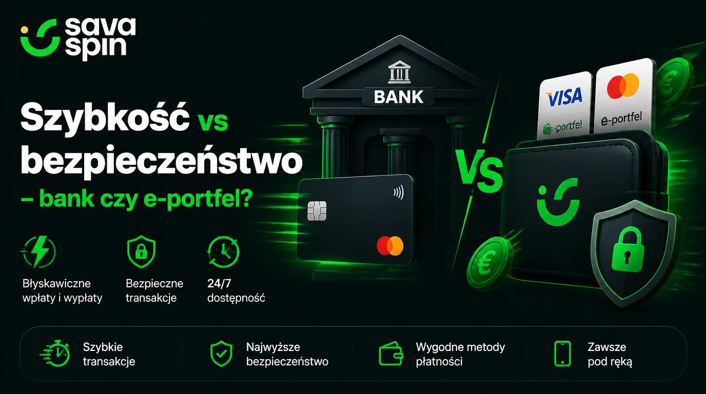 Interfejs pokazujący wybór metody wpłaty: bank – powolniej, e-portfel – szybciej